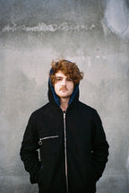 QUILTED JACKET W/SHERLING HOOD