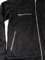 QUILTED JACKET W/SHERLING HOOD